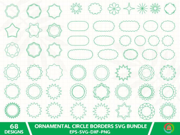 Download Ornamental Circle Borders SVG Bundle - Premium Resources