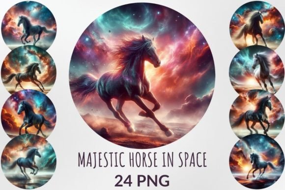 Download Majestic Horse in Space Sublimation Pack - Majestic Collection