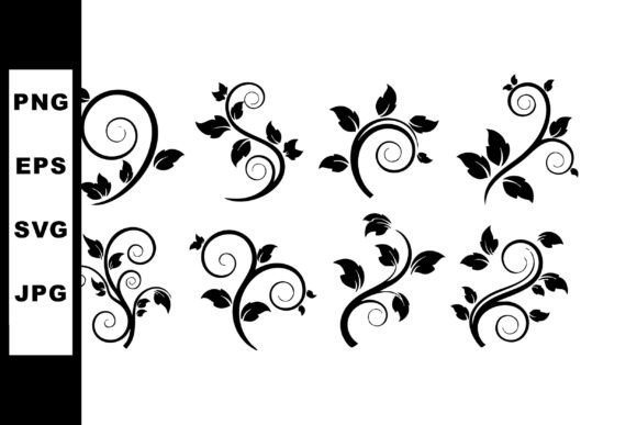 Download Black Floral Vine Swirl Ornamental Vecto - Premium Bundle