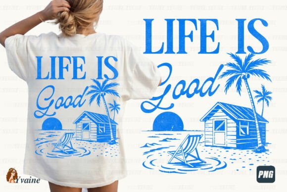 Download Retro Summer Beach Hut PNG Life is Good - Summer Collection