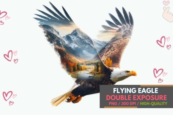 Download Majestic Flying Eagle Mountain Art PNG - Majestic Collection