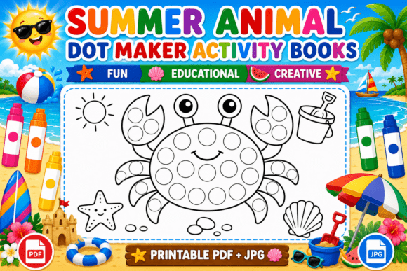 Download Summer Dot Marker Coloring Page - Summer Collection