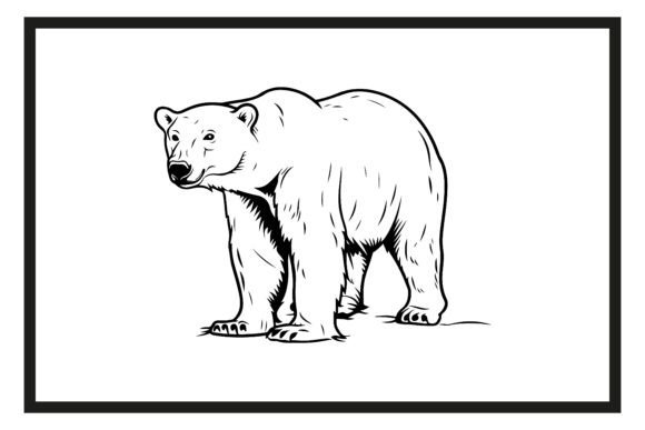 Download Majestic Outline Polar Bear Silhouette - Majestic Collection