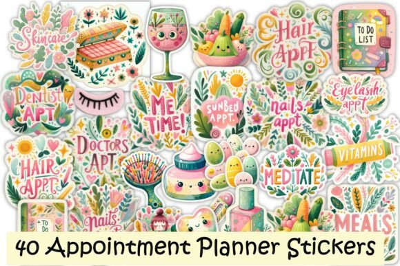 Download 40 Summer Digital Planner Stickers PNG - Summer Collection