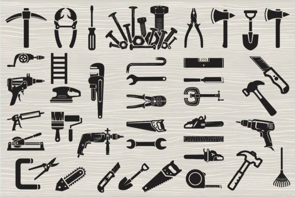 Download Versatile Tool Icon Silhouette Set - Versatile Collection