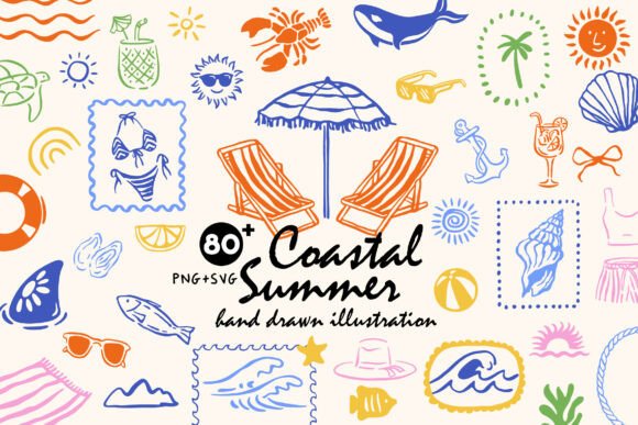 Download Coastal Summer Beach Illustration - Premium Resources