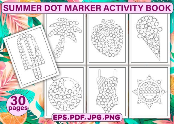 Download Summer Dot Marker Activity Book for Kids - Summer Collection