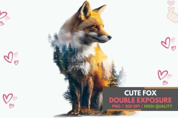 Download Majestic Fox Double Exposure PNG Art - Majestic Collection
