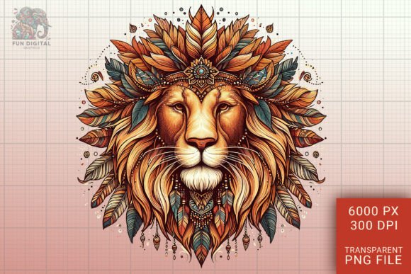 Download Majestic Lion King Leo Boho Style Png - Majestic Collection